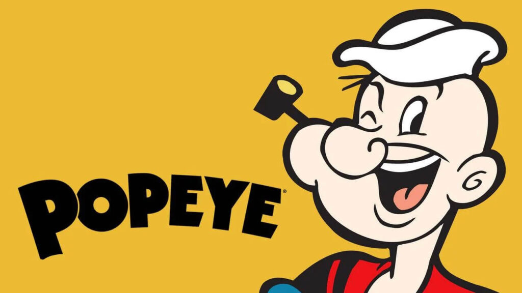 popeye with a pipe in his mouth